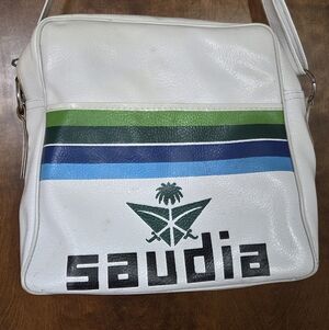 Vintage Saudi Arabian Airlines Flight Bag Saudia Logo Pilot, Steward Carry-On